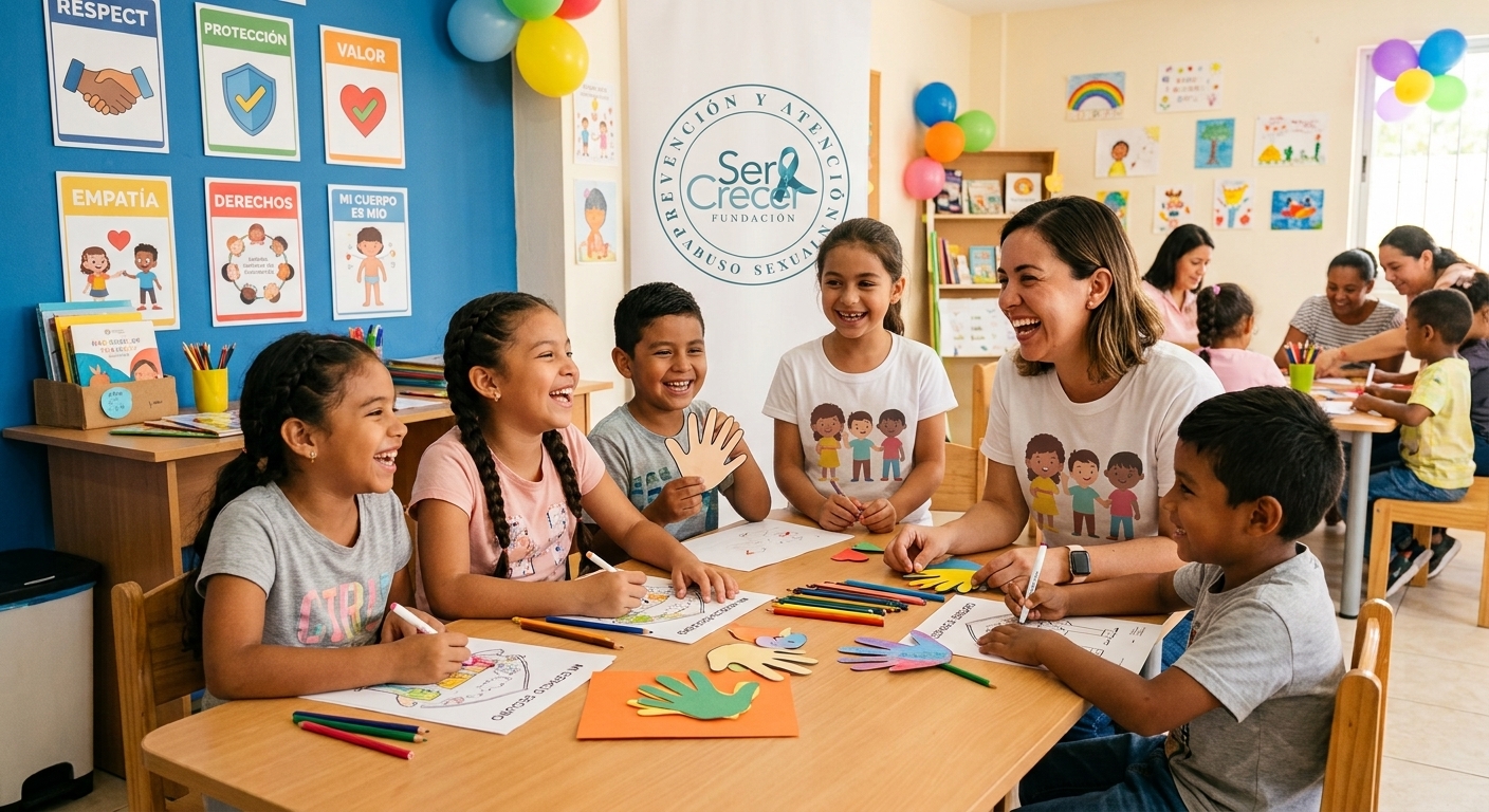 Imagen de niños en un taller de prevención